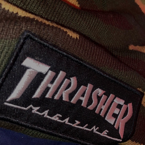 THRASHER BEANIE CAMO X $15 X OS - Picture 4 of 4